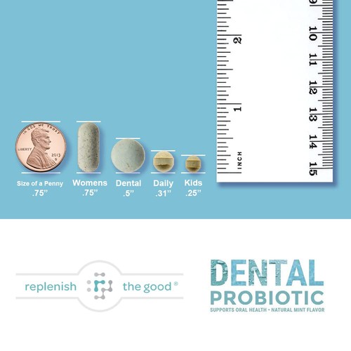 Dental Oral Probiotic, 60 Chewable Tablets - Supplements w/BLIS K12 & M18 - B... - Picture 2 of 9