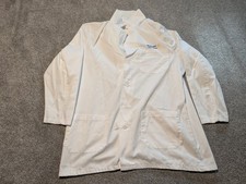 Walmart Vision Center Jacket Mens Large White Scrub Lab Coat Employee