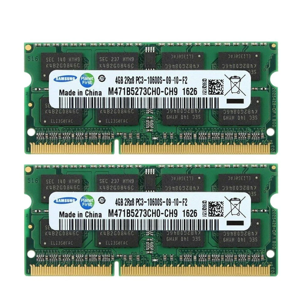 Pour Samsung 8Go 2 x 4GB / 2GB PC3-10600S DDR3 1333mhz SODIMM portable RAM FR - Photo 3/4