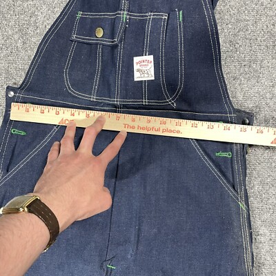 VINTAGE 50s 60s Pointer Brand Denim Overalls Jeans 29x32