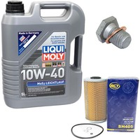 MotoröL Set 10W-40 5 Liter + ÖLfilter SH 405 + Schraube FüR BMW 3Er E36 5Er E34