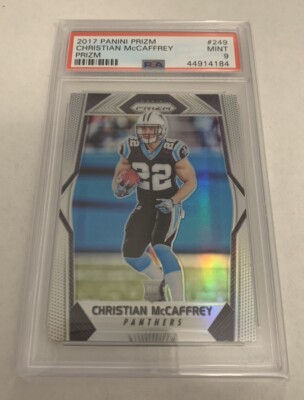 2017 Panini Prizm Christian McCaffrey Silver Prizm #249 PSA 9 MINT