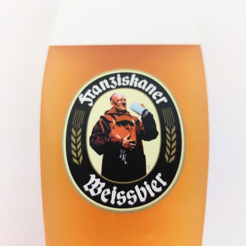 Franziskaner Weissbier Acrylic 11" Beer Tap Handle Foam Top Screw Bottom - Picture 10 of 13