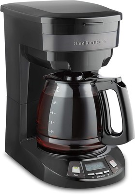 Hamilton Beach 12 Cup Programmable Drip Coffee Maker With 3 Brew Options, Glass