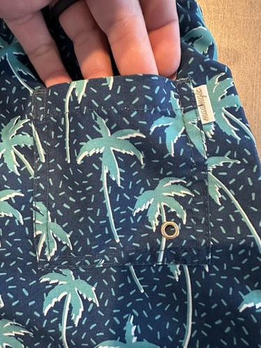 EUC Maamgic Boys Swim Trunks Shorts 4 Palm Trees Green Blue - Picture 10 of 10