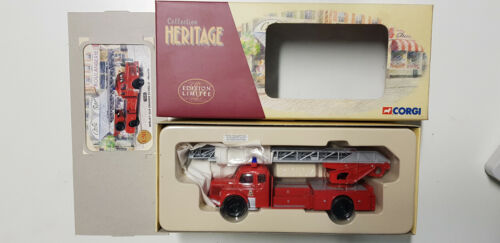 Corgi #73502 Berliet GLR Fire Ladder Truck 7 1/4" 1:50 Long 2000 Mint With Box - Imagen 3 de 3