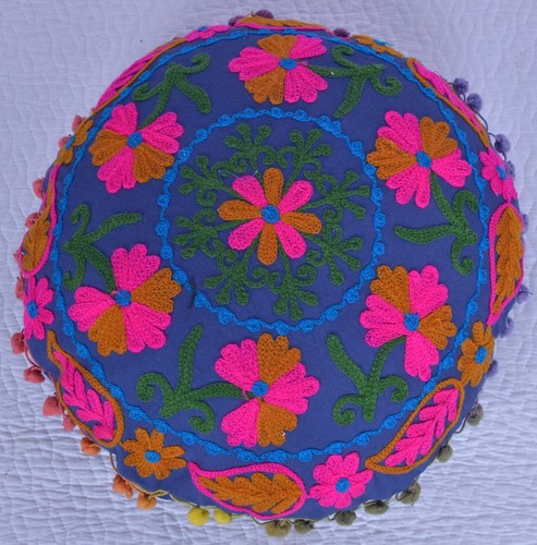 Ethnic Suzani Cushion Cover 16x16" Vintage Embroidered Cotton Throw Pillow Cases - Picture 11 of 42