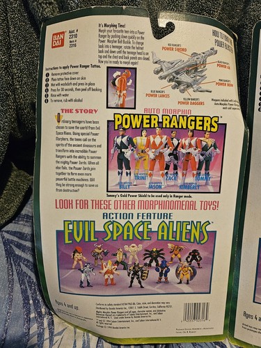 🔥 Mighty Morphin Power Ranges Pink Green Ranger 1993 Flip Head Bandai - Picture 11 of 16