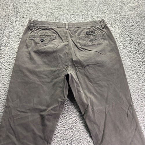 Banana Republic Chino Pants Mens 34x28 Gray Cotton Aiden Chino Fit - 第 6/10 張圖片
