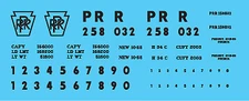 N Scale - PRR 2 Bay Covered Hopper Plain Keystone Decal Set