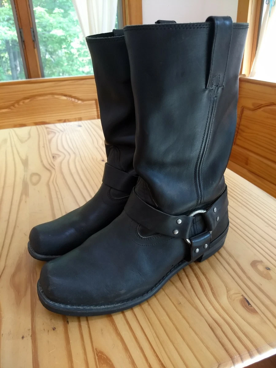 Slip on store biker boots