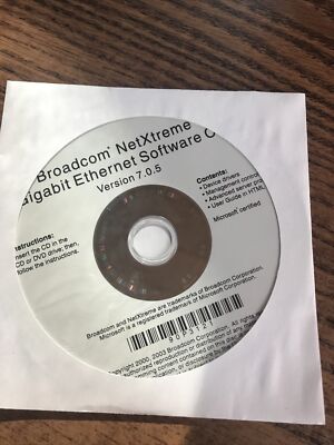 Broadcom NexXtreme Gigabit Ethernet Software CD - Version 7.0.5
