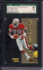 💎1995 Action Packed Rs & Ss 24Kt Gold Team #11 Jerry Rice SGC 96 💎VERY RARE💎