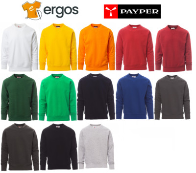 Payper ORLANDO Herren Sweatshirt Rundhals Baumwolle Langarm V-Naht Regular
