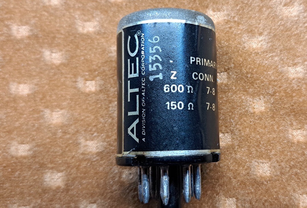 ALTEC / PEERLESS Vintage Plug-In Line Transformer No 15356 600-600