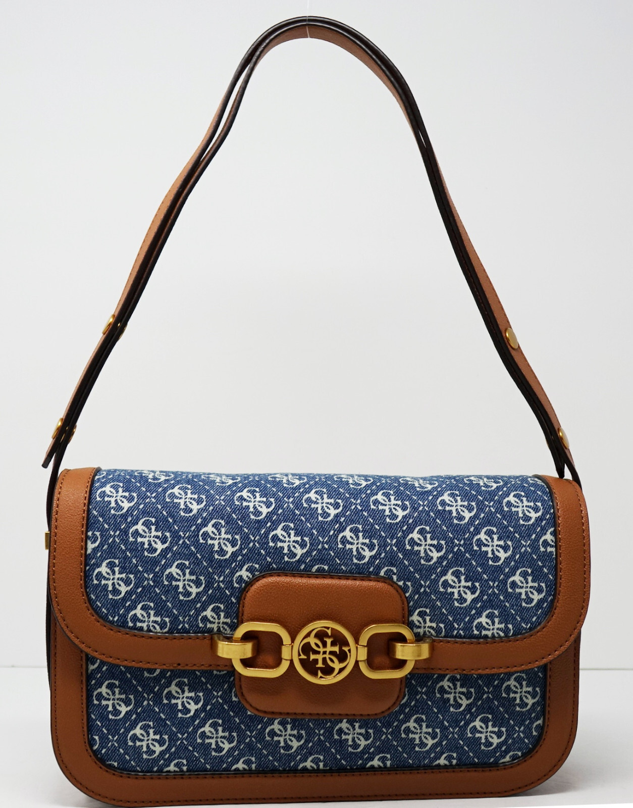NEW GUESS Women's Denim Logo Print Convertible Hobo Bag Crossbody Handbag  Purse | eBay