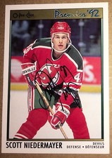 SCOTT NIEDERMAYER 1991-2 O Pee Chee RC SIGNED AUTO AUTOGRAPH #35 Devils Rookie !