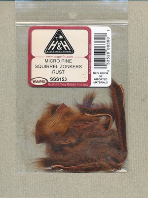 Micro pine squirrel zonkers - rust - 2 feet SSS153