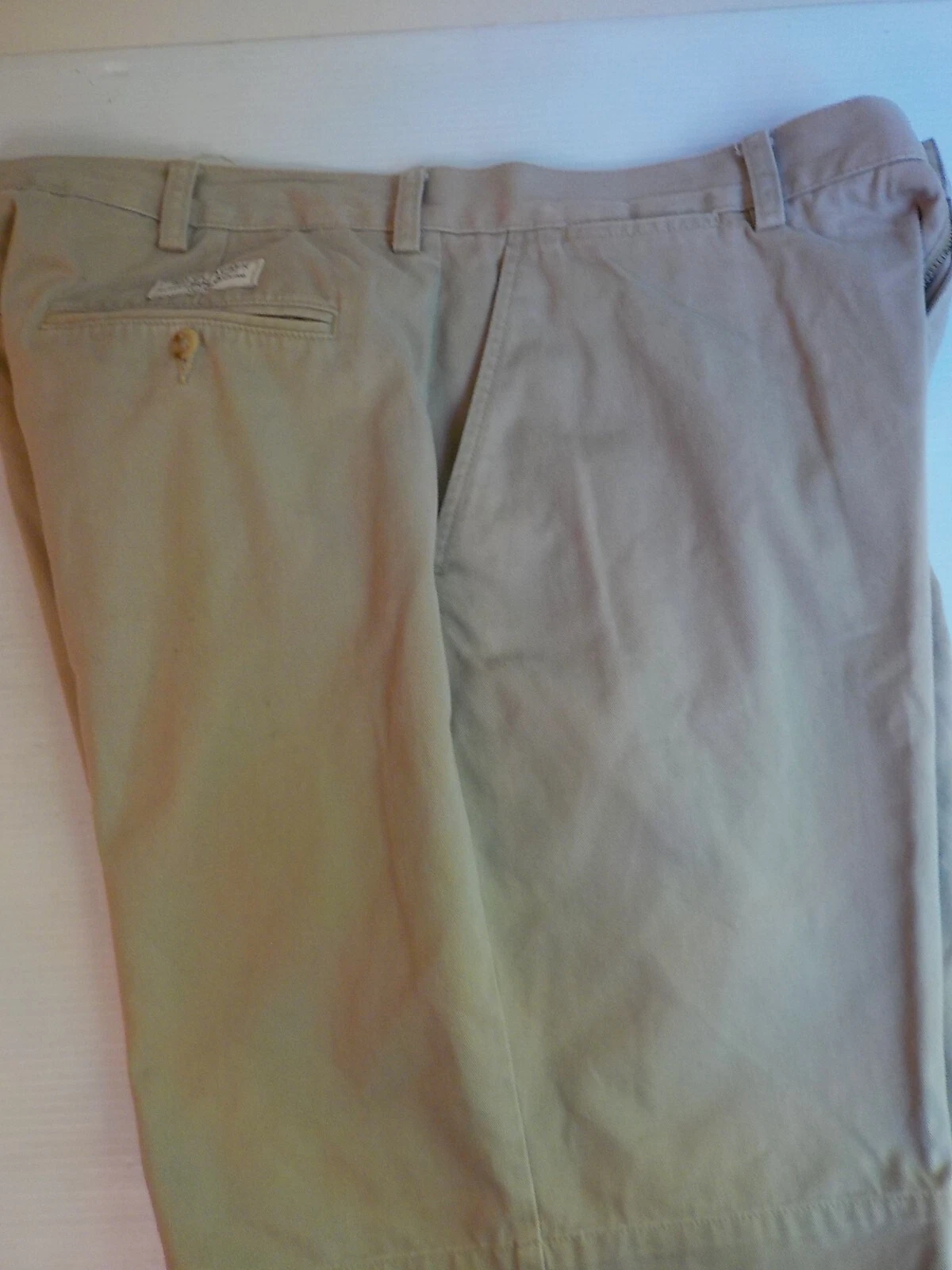 POLO RALPH LAUREN Prospect Mens Shorts Flat Front Beige Cotton SZ 36