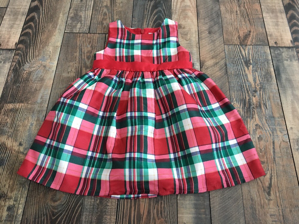holiday plaid bow dress Bailey Boys Girls Red Holiday Tartan Plaid Dress main image 1