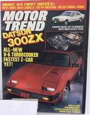 Motor Trend November 1983 Motor Trend Datsun 300 ZX Turbo BMW Turbo 533i