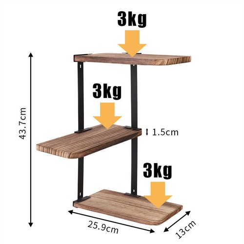 Heavy Duty Industrial Wall Floating Shelves Metal Bracket Storage Bookshelf Rack - Picture 22 of 31