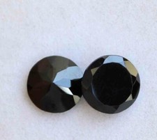 12.80 Cts Natural Black Spinel 12 Mm Round Cut Wholesale Loose Gemstone