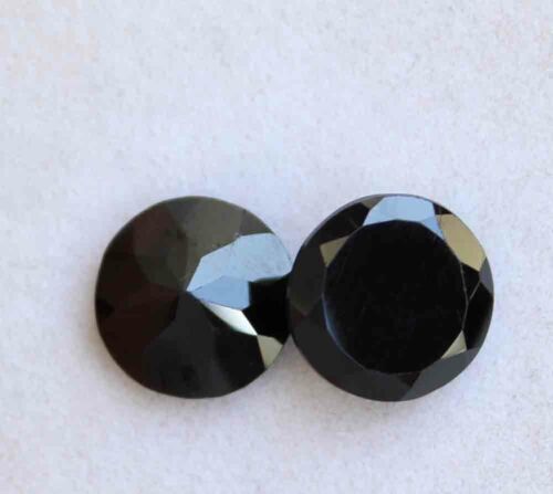 12,80 kt natürlicher schwarzer Spinell 12 mm Rundschliff Großhandel lose Edelstein