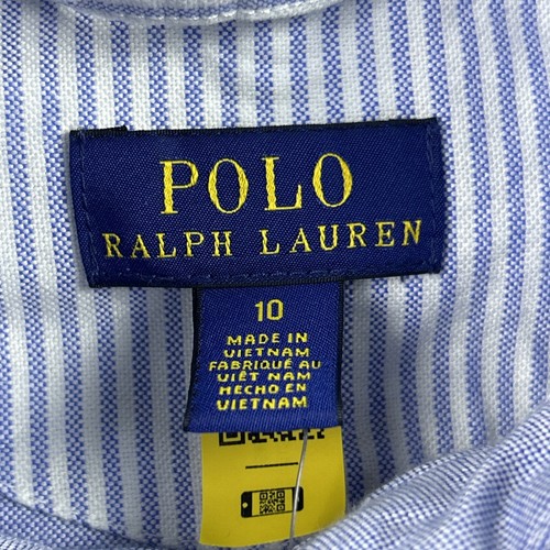 Polo Ralph Lauren Oxford Cotton outerwear Trench Coat Sz 10 NWT Plainweave Blue - Picture 9 of 12