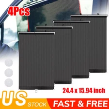 4Pcs Retractable Car Auto Side Window Sun Shade Shield Cover Roll Curtain Visor