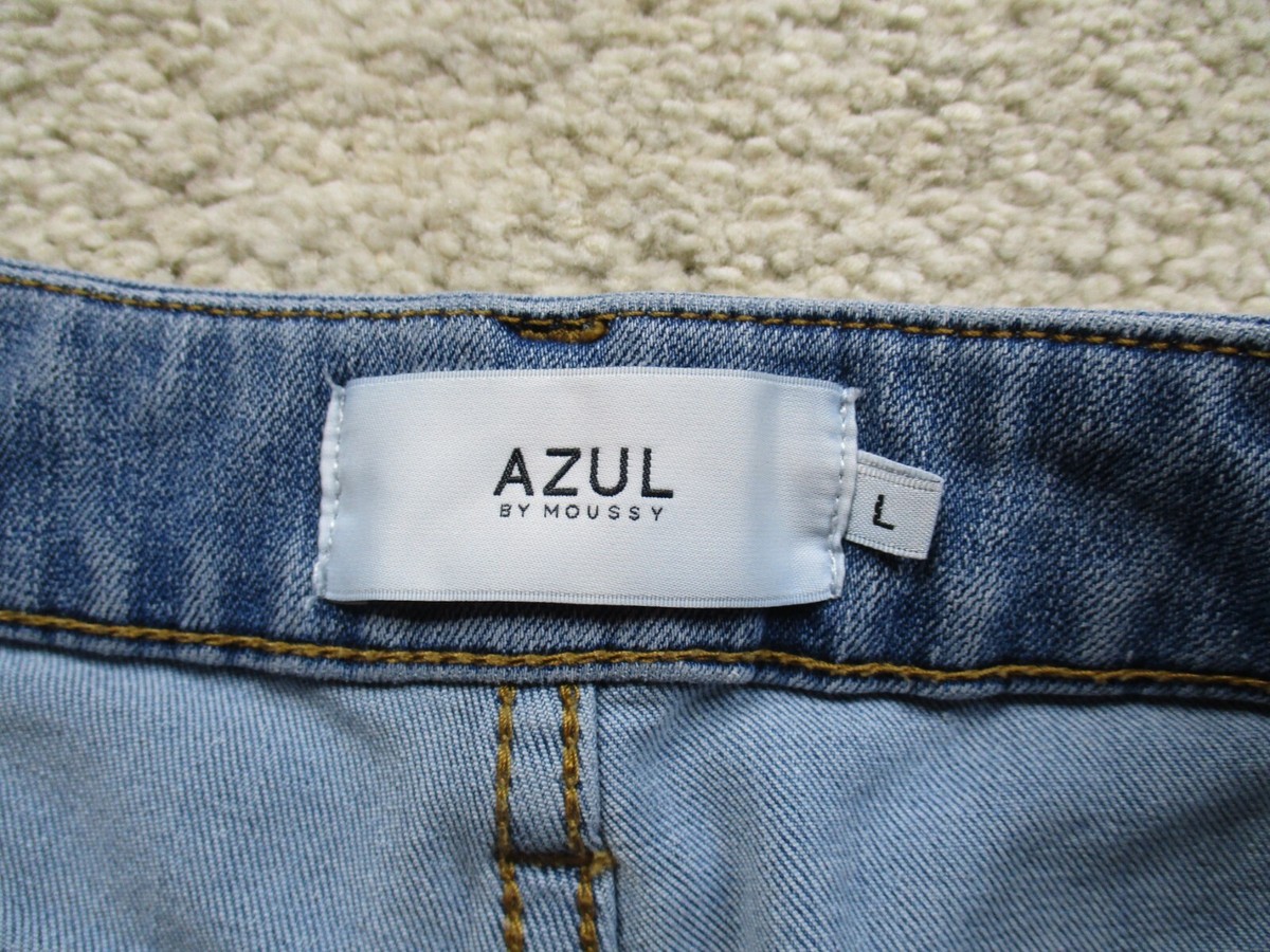 【おトク】 Womens Jeans Azul Moussy Large eBay | Japan Stretch Cotton Denim Skinny Blue トップス