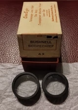 Vintage Clear Bushnell Scopechief 4x Telescope Covers Caps