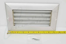 AirGuide Return Grille with 38 Degree Fixed Blades 8 x 4 Anodized Aluminum