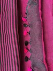 New FabIndia Style  Handloom Linen Saree sari designer Navy Blue Fuschia 7 Yds — photo 10