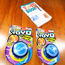 NEW JA-RU 797 Light-Up Yo-Yo Lot Flash Super Bright Light Blue Ball 4x6.5" BOOK