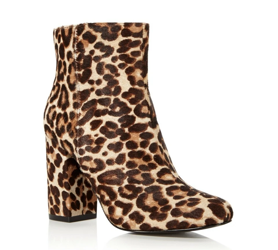 Новый в коробке $269 Charles David 6,5 микро белый снег леопард печать икры волос лодыжки ботинок - Изображение 2 из 4