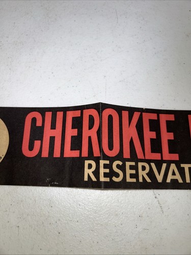RARE CHEROKEE INDIAN RESERVATION SMOKY MOUNTAIN Bumper Sticker Rough Read - Picture 3 of 7