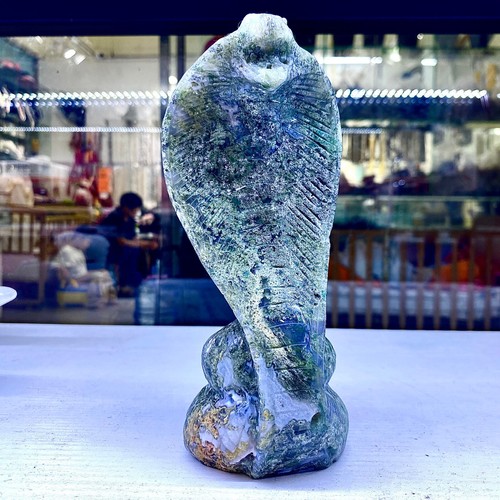 1.86LB Natural water grass stone quartz crystal products hand carved spiritual - 第 1/16 張圖片