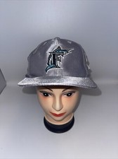 VINTAGE FLORIDA MIAMI MARLINS SILVER YOUTH SNAPBACK HAT CAP NEW W/ TAGS