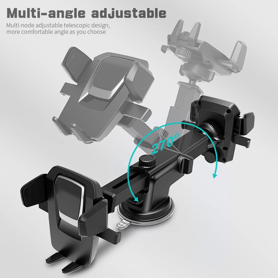 Phone Holder Car Windshield Mount for iPhone 17 16 15 14 Pro Max Samsung S24 S25 - Image 3 of 4