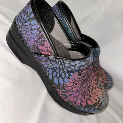 Dansko Vegan Loafers Clogs Shoes Womens Size 37 EU Black Purple Blue - Picture 7 of 9