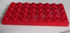 Lego Duplo 4X8 Base Plate Red Thin