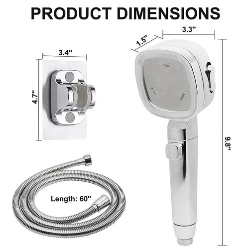 Water saving RV Camper Shower Head with ON/OFF Switch and 3 Spray Modes - Picture 4 of 7