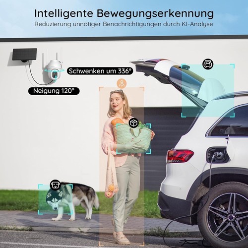 Cámara de Vigilancia Exterior Solar 2K/3MP - Ver WiFi Estable, Audio Bidireccional, IP65 - Imagen 3 de 9