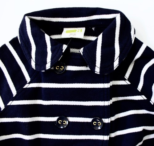 Crazy 8 Long Sleeve Stripe Double Breast Light Jacket Navy Size XS (4) - Picture 4 of 5