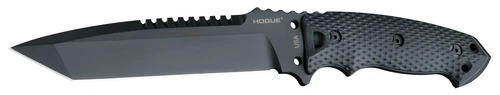 Hogue Knives EX-F01 7" Tanto Black A2 Tool Steel G10 Solid Black Scales 35109