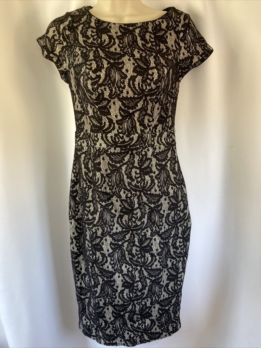 F&F Classic Black Lace & White Dress -Lightweight - Size 6 | eBay F&F Classic Black Lace & White Dress -Lightweight - Size 6 | eBay