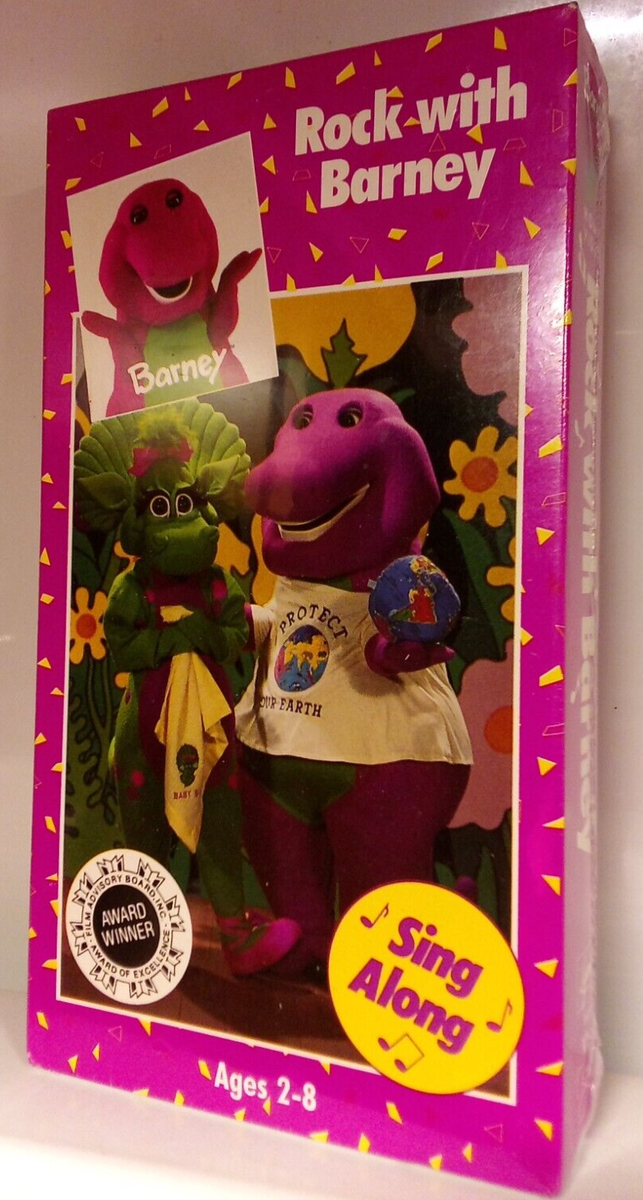 🌎Rock With Barney 🇺🇸 HTF NEW (VHS-1990) Sealed~Original