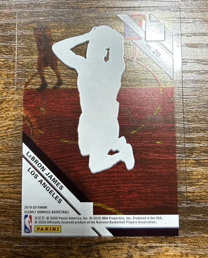 LeBron James 2019-20 Panini Clearly Donruss #20 Los Angeles