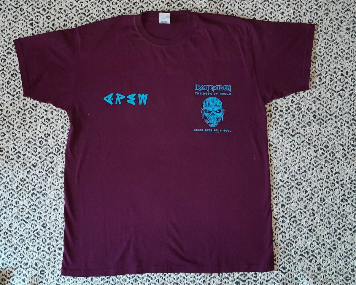 Iron Maiden CREW Book Of Sould Tour T-SHIRT, original worker